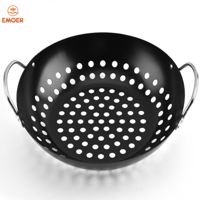 Non-Stick Grilling Grid Outdoor BBQ Grill Pan with black coating